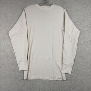 Indera Y2K Mens Large Cotton Thermal Waffle Knit Crew Neck Top**New w/ Tags **